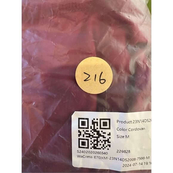 Size M Halara Asymmetrical Hem Slip Dress in Cordovan - Picture 7 of 8